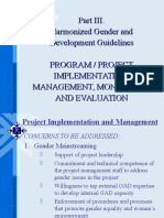 3 Project Implementation, M&E