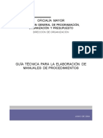 (74095039) Guia Elaboracion Manual de Procedimientos