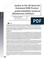 An Introduction To The US Naval Air System Command RCM Process and Integrated Reliability Centered Maintenance Software