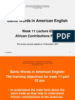 Bantu Words in American English