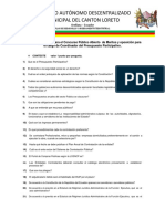 Banco de Preguntas Concurso de Meritos y Oposicion