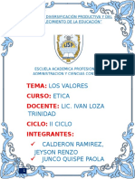 Los Valores Monografia