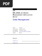 BR100 Order Management Setup