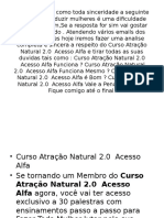 Curso Atração Natural 2.0 Acesso Alfa