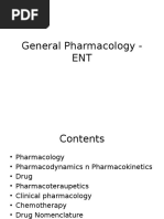 General Pharmacology - ENT