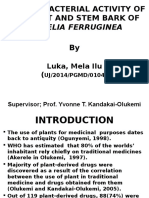 Bridelia Ferruginea: The Antibacterial Activity of The Root and Stem Bark of