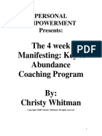 4 Week Manifesting Work Book