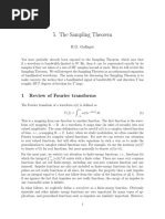 The Sampling Theorem: 1 Review of Fourier Transforms