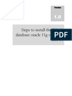 Steps To Install The Database To Oracle 11g2