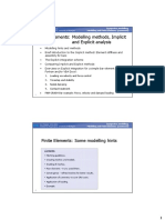 Finite Elements: Modelling Methods, Implicit and Explicit Analysis