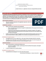 Minnesota Main Street Selection of 2010 Designated Communities Selection Criteria