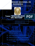 Fabricación Del Monoblock de Motor