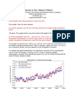 Response To Senator - Climate Change