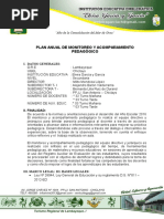 Plan Anual de Acompañamiento y Monitoreo Pedagógico