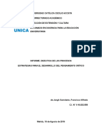 Estrategias para El Desarrollo Del Pensamiento Crítico