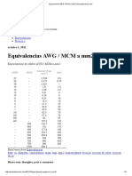 Equivalencias AWG - MCM A Mm2 - Necesitoprecios