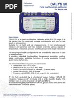 Calys 50: Field Multifunction Calibrator For Basic Use