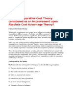 MB0053 Why Is Comparative Cost Theory Considered As An Improvement Upon Absolute Cost Advantage Theory?