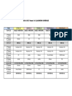 3a Classroom Schedule