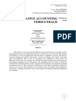 Creative Accounting Versus Fraud: Empirical Study