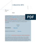 La Reforma Liberal de 1871 y El Periodo de Las Dictaduras Cafetaleras