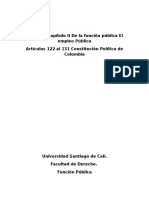 Resumen Capítulo II de La Función Pública y El Empleo Público