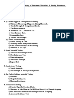 Syllabus For Testing of Footwear Materials & Complete Footwear