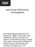 Jose Rizal Preliminary Investigation