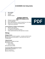 EATING DISORDERS: Note Taking Outline