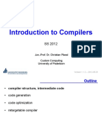 Introduction To Compilers: Jun.-Prof. Dr. Christian Plessl Custom Computing University of Paderborn