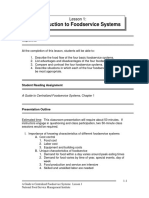 Lesson1 Introduction To Foodservice System