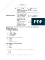 Prueba Quimica Organica 2016 III Medio