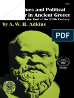 Adkins Moral Values and Political Behaviour in Ancient Greece From Homer To The End of The Fifth Century