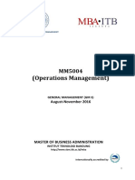 Syllabus GM3 MM5004 Operations Management