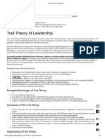 Trait Theory of Leadership