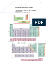 Experiment 3 - Properties of Some Representative Elements