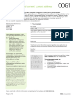 UK Land Registry - Change of Details Form COG1