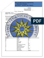 Department of Mechanical Engineering Mechanic Division Spec. Laboratory - Torsion Lab. Report