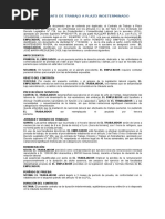 Contrato de Trabajo A Plazo Indeterminado