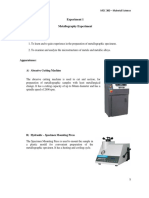 Metallography Exp.