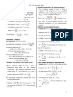 Stat 151 Formulas