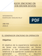 El Generador Síncrono en Operación