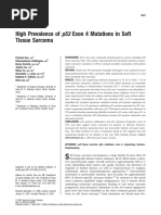 High Prevalence of p53 Exon 4 Mutations in Soft Tissue Sarcoma