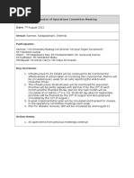 Minutes of Operations Committee Meeting