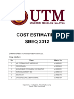 COST ESTIMATING Baru