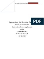 Accounting For Decision Making: Coimbatore Home Appliances