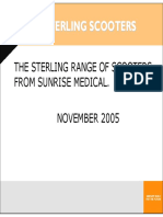 Sunrise Medical Sterling Range of Scooters November 2005