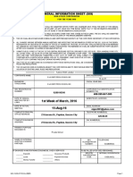 1st Week of March, 2016 15-Aug-16: General Information Sheet (Gis)