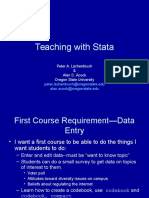 Teaching With Stata: Peter A. Lachenbruch & Alan C. Acock Oregon State University