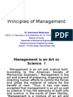 Principles of Management: Dr. Sanchayan Mukherjee